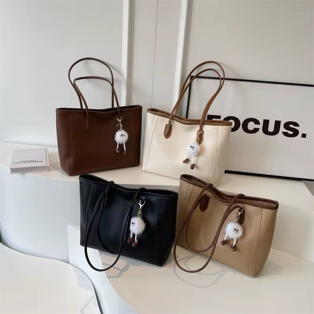 Totebag Wanita MONICA Muat Laptop Tas Kuliah Wanita Tas Kerja Wanita Kekinian Tanpa Boneka