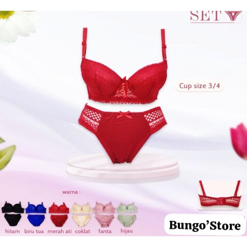 BRA SET PINKGENT RENDA SEXY BH / BEHA SETELAN