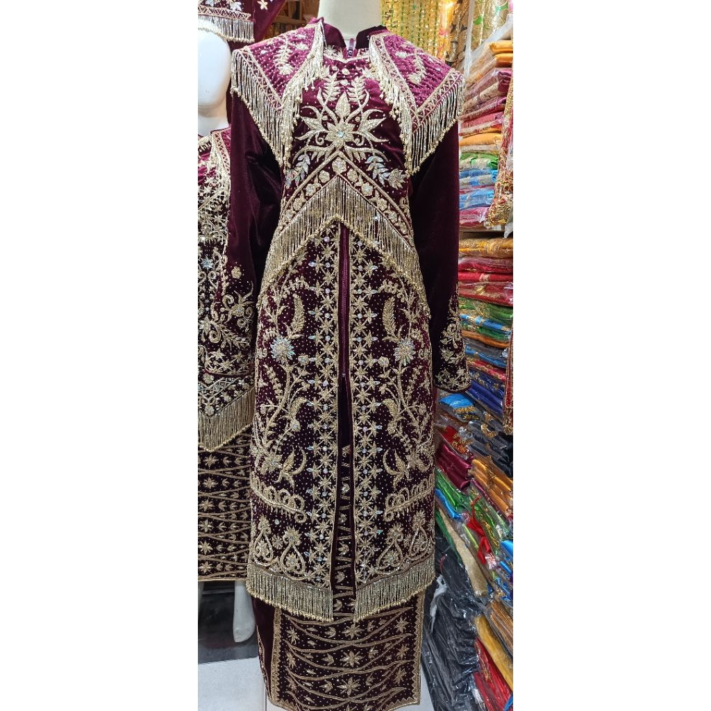 Baju pengantin Minang Payet Semi Jepang dan Payet Jepang