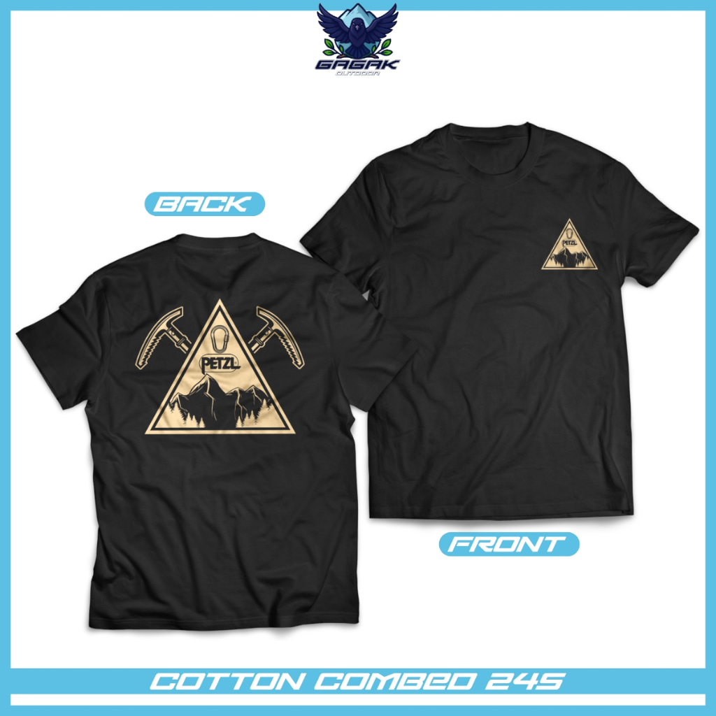 gagak outdoor Tshirt kaos baju outdoor pendaki gunung unisex pria dan wanita petzl 2