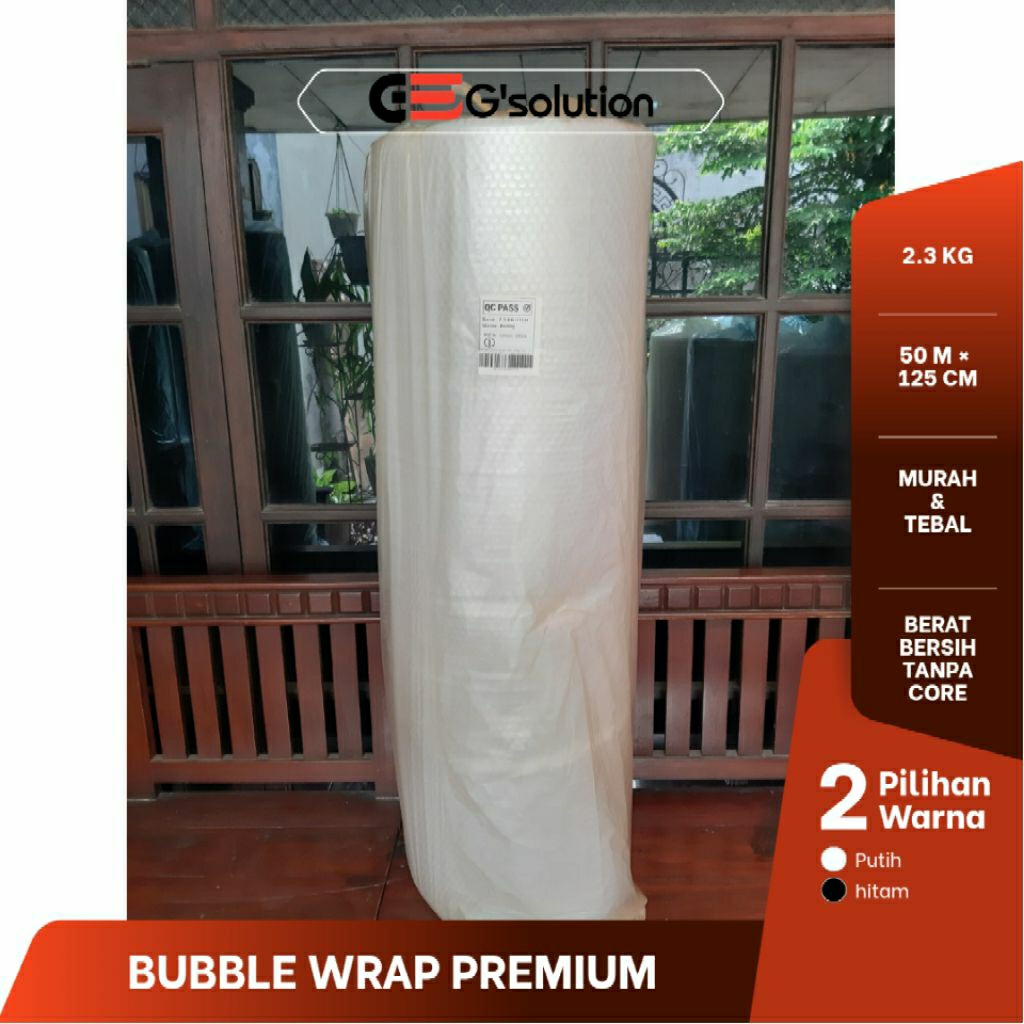 

Bubble Wrap 2,3 Kg 1 Roll – Putih Bening Transparan 125 cm x 50 m