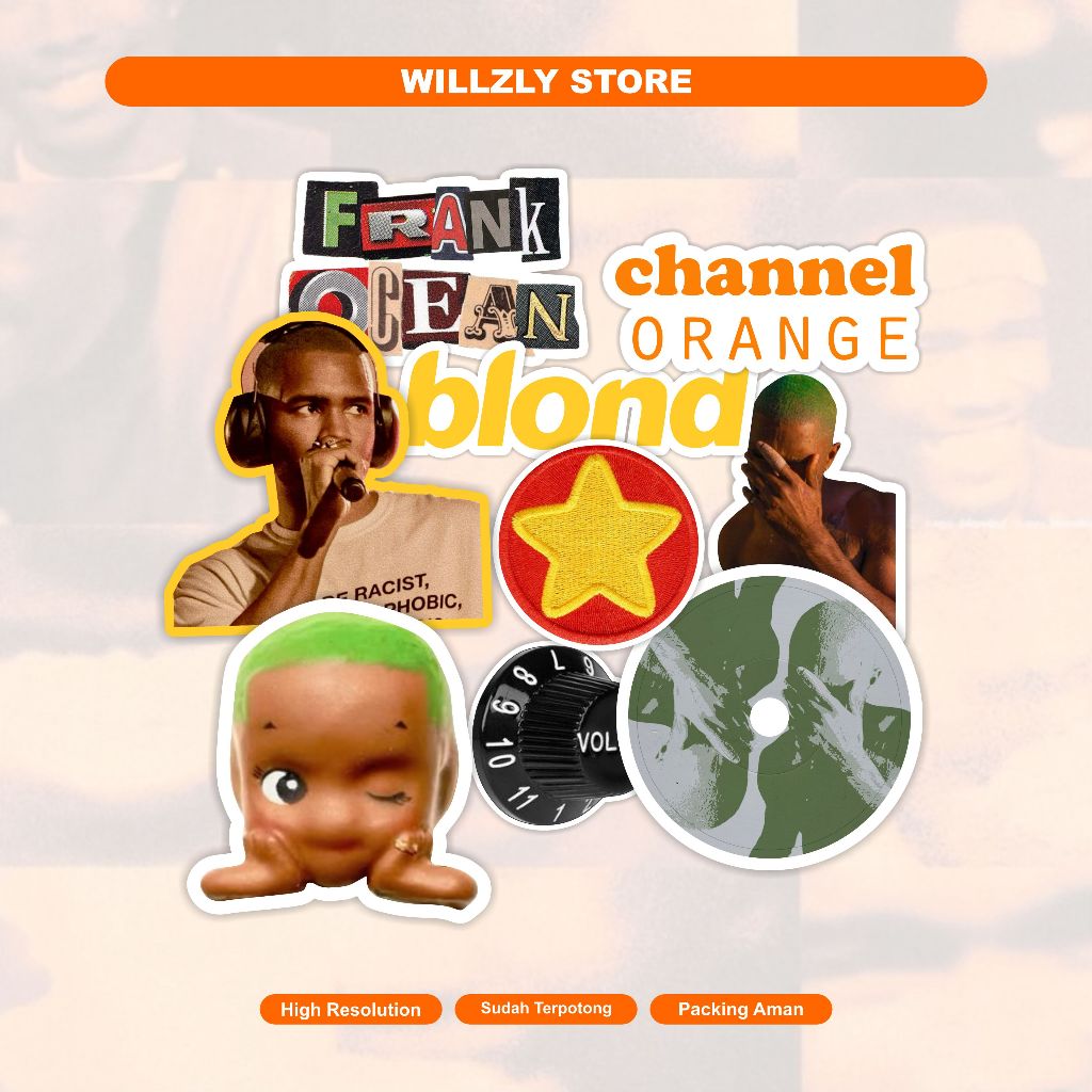 

(COD) STICKERPACK FRANK OCEAN TERPOTONG - Sticker Helm Hp Laptop DLL
