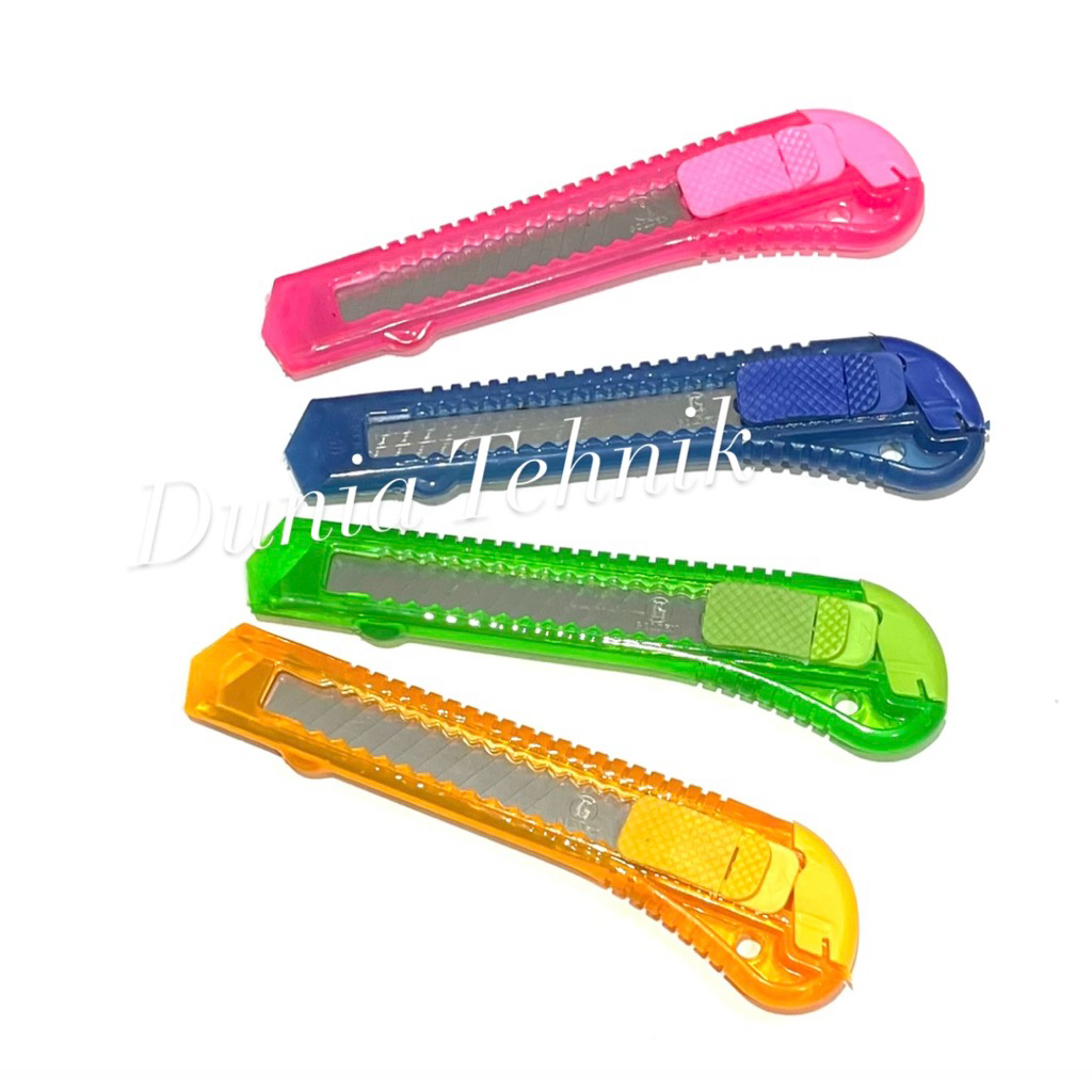

Pisau Cutter Plastik Besar Transparant Triblade Cutter Pisau Potong Kertas Silet Cutter Alat Tulis Kantor Pemotong Kertas Kater