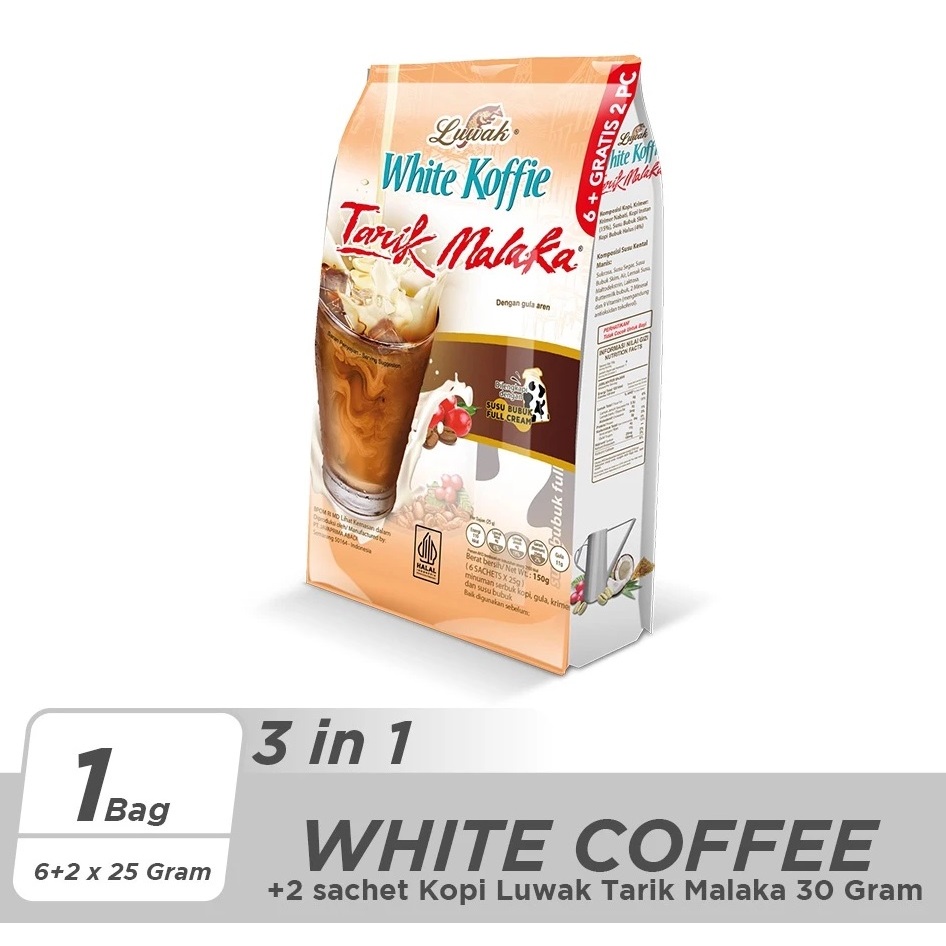 

Kopi Luwak White Koffie Tarik Malaka Bag 6x25gr