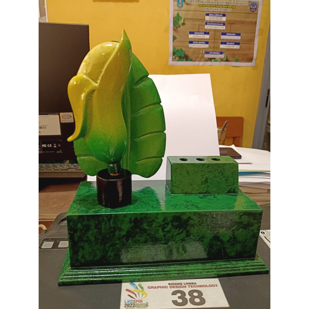 

Tempat bolpain unik bentuk daun dan pisang