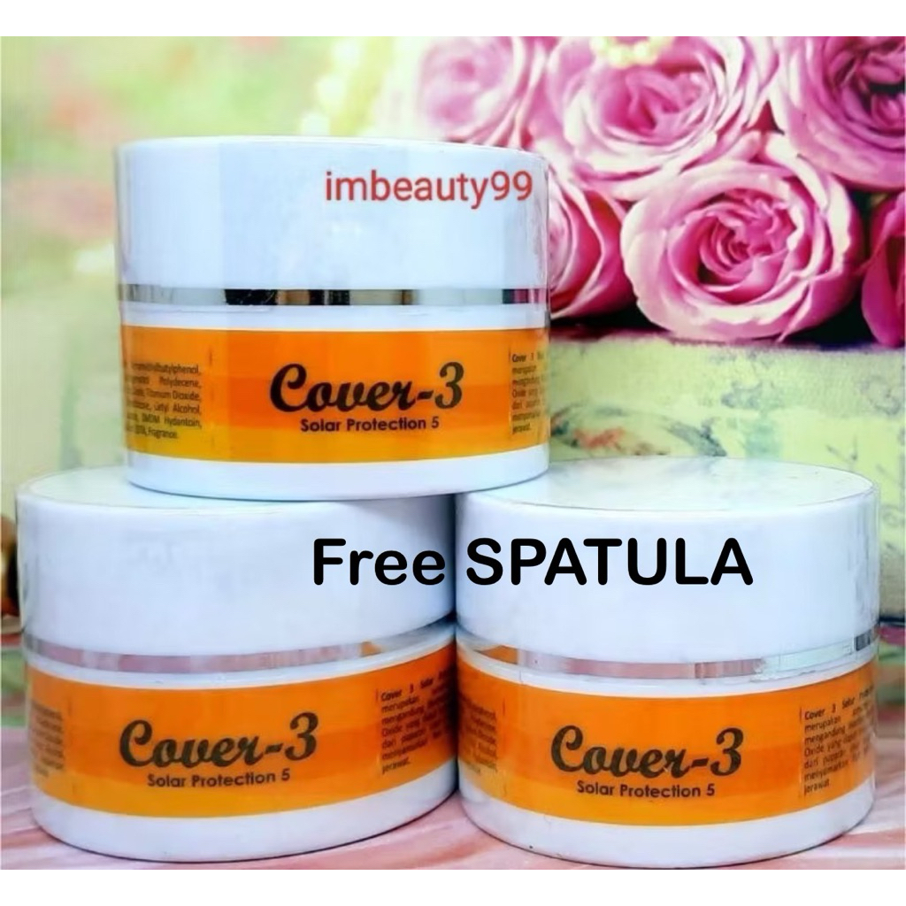 Cover - 3 Solar Protection 5 - Sunblock cream SPF 50 - sunscreen krim oil free - Tabir Surya dengan 
