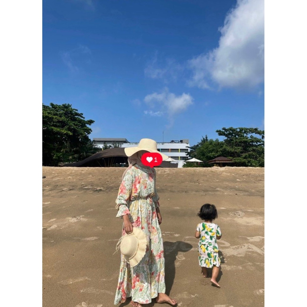 Floral dress gamis bunga