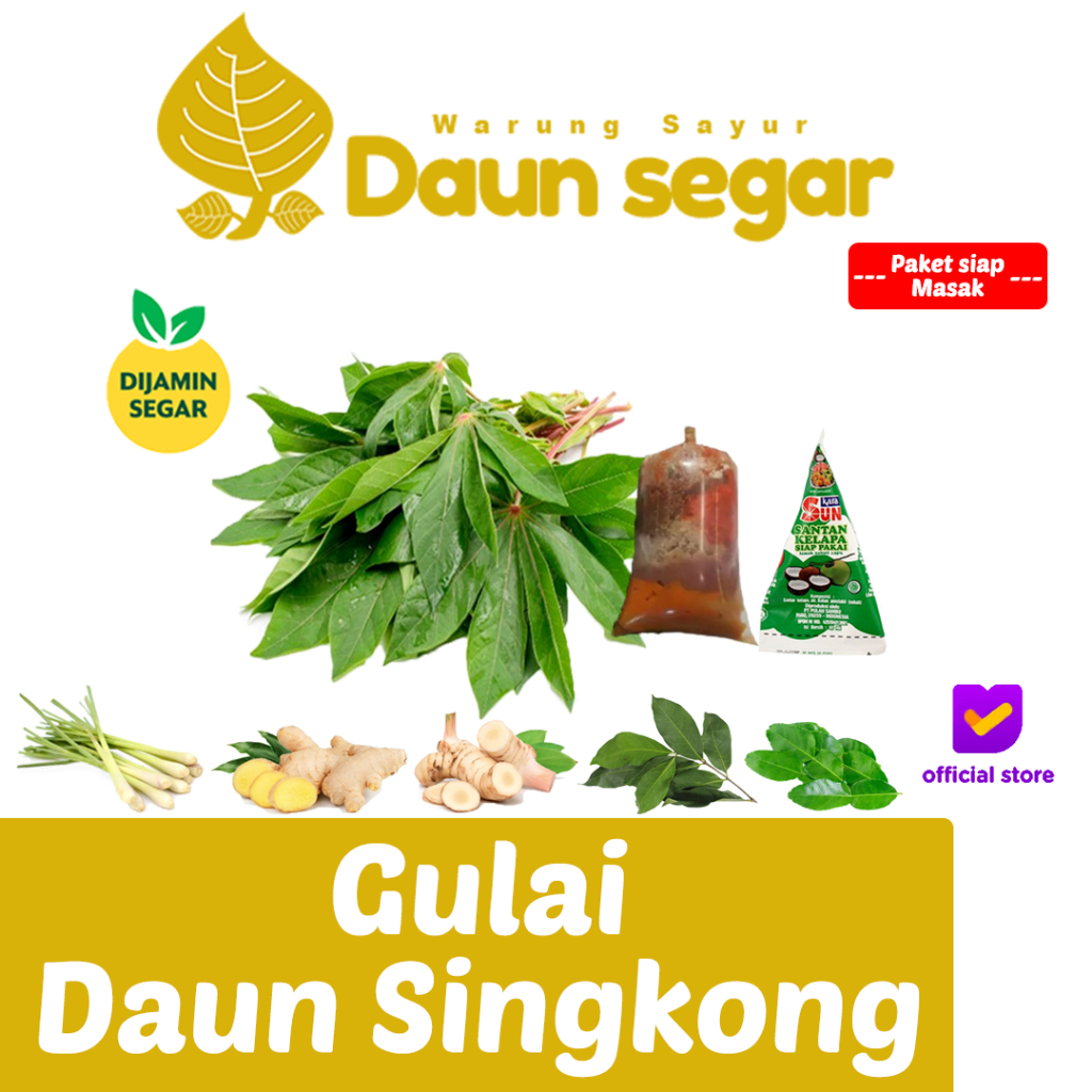

Daun segar - Gulai Daun Singkong Siap Masak – Bumbu Komplit, Tinggal Rebus!