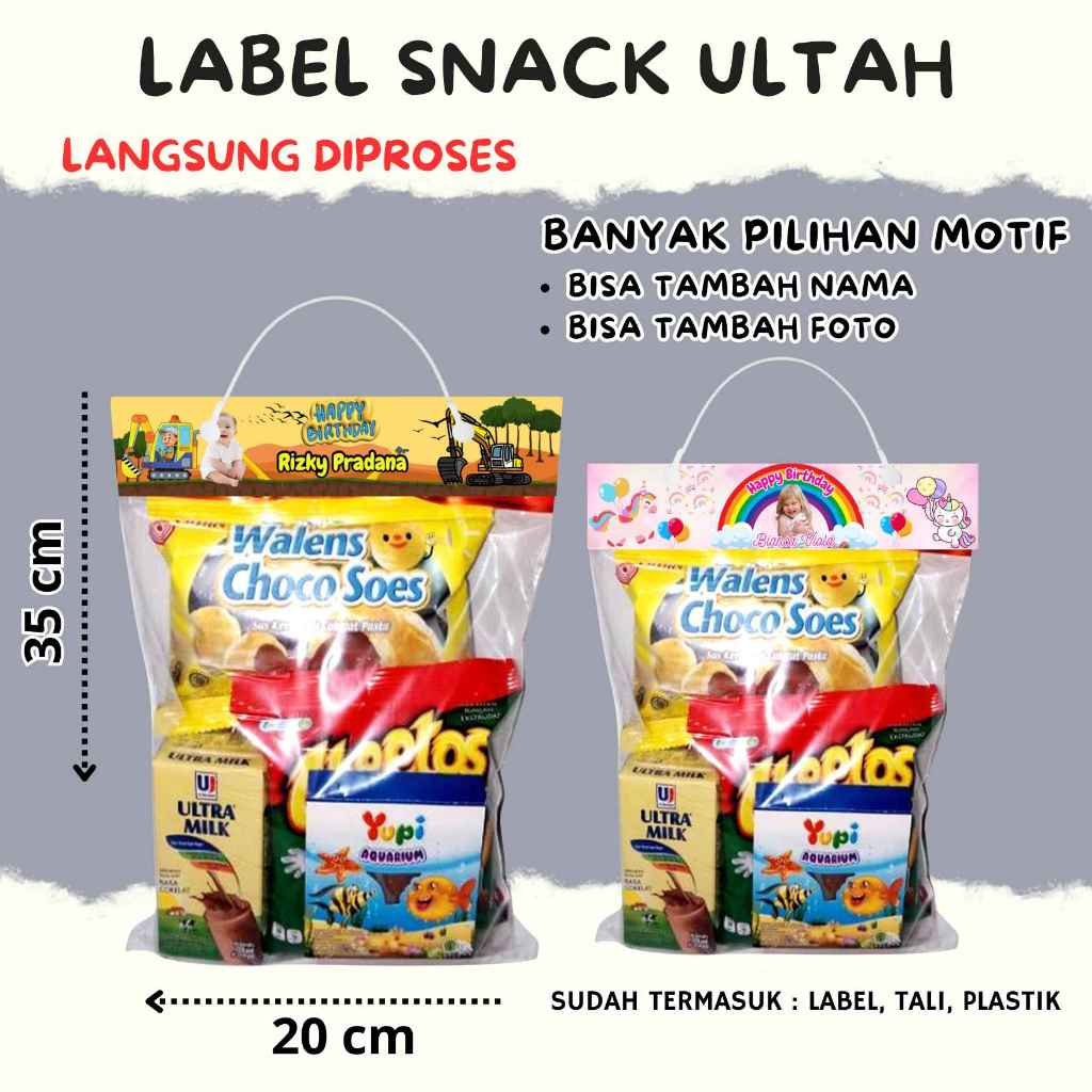 

Plastik Snack Ulang Tahun Custom 20x35 cm – Bisa Tambah Nama & Foto Anak (isi 25 pcs)