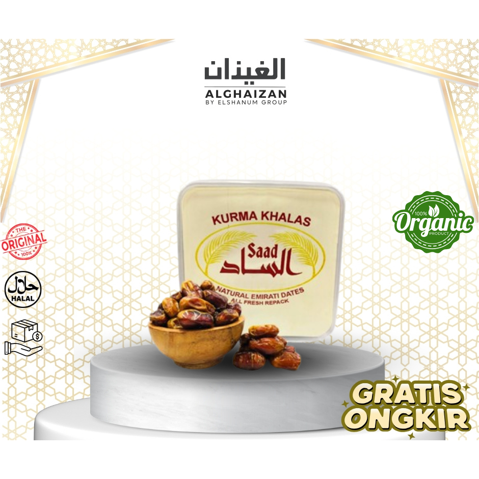 

Kurma Al saad kemasan toples 1KG Kurma khalas Premium Kurma kholas date crown khalas dc khalas