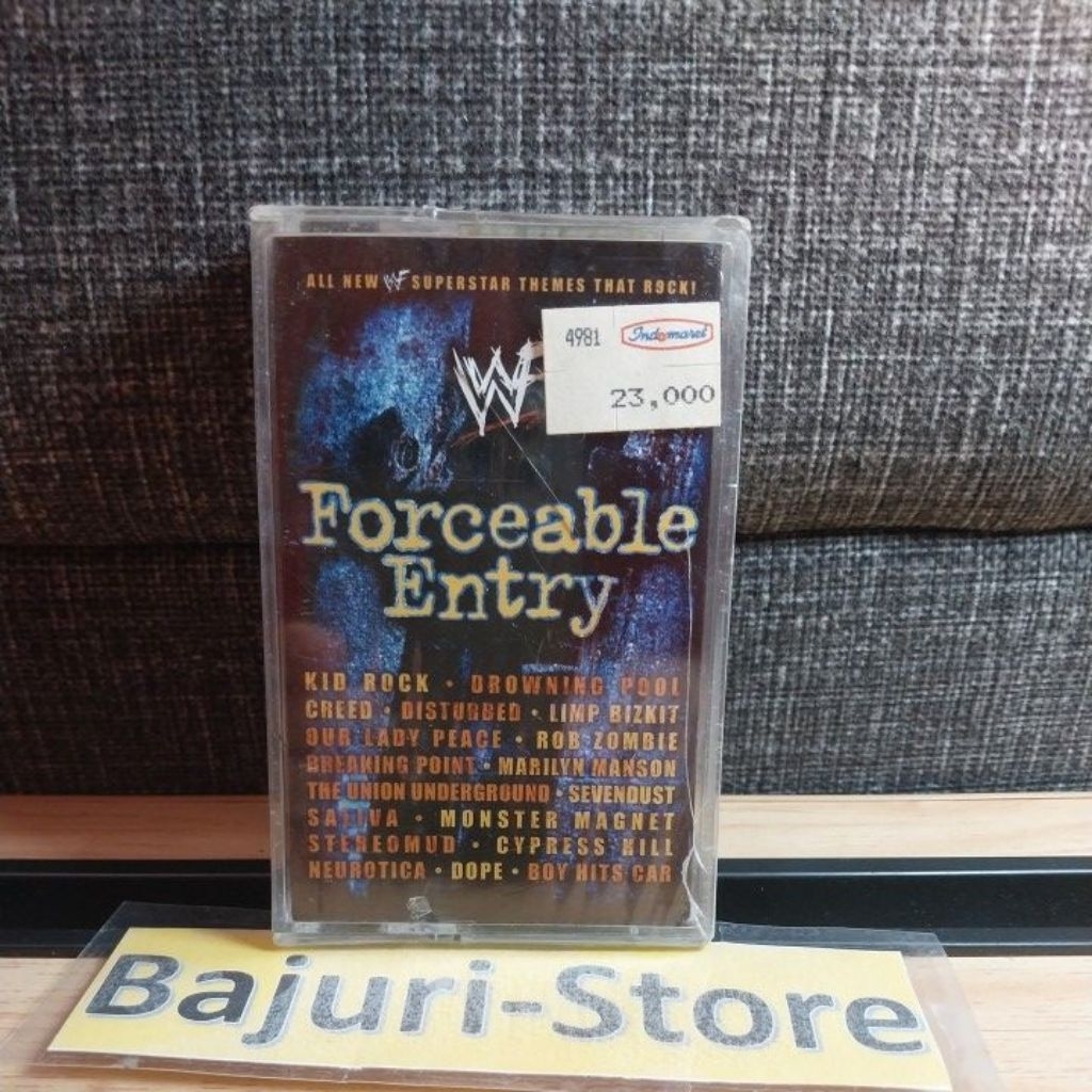 Kaset Pita Forceable Entry "Kid Rock" "Drowing Pool" "Creed" "Disturbed" "Limp Bizkit" "Our Lady Pea