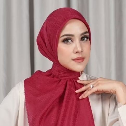 Tapis Embossed Lipstick Red Buttonscarves