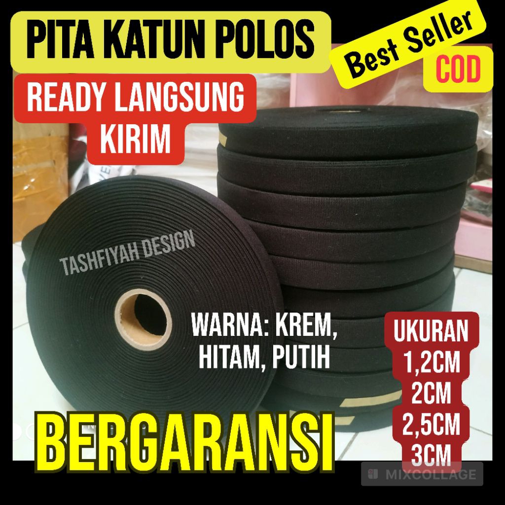 

Pita Katun Hitam 3cm 2cm 2,5cm 2cm 1 cm 100 yard