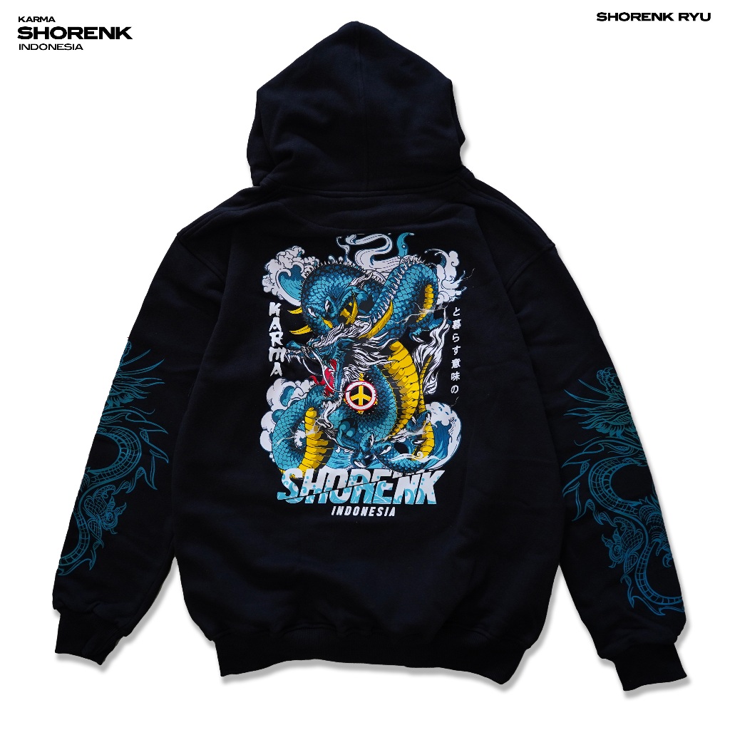 HOODIE LONG SHORENK | HOODIE LONG SHORENK INDONESIA - HITAM