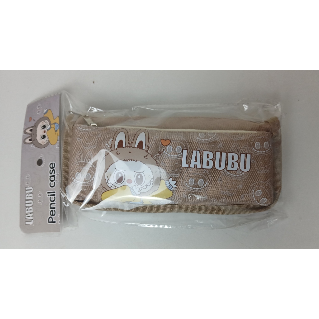 

Tempat pensil bahan motif labubu dua resleting bahan tebal awet