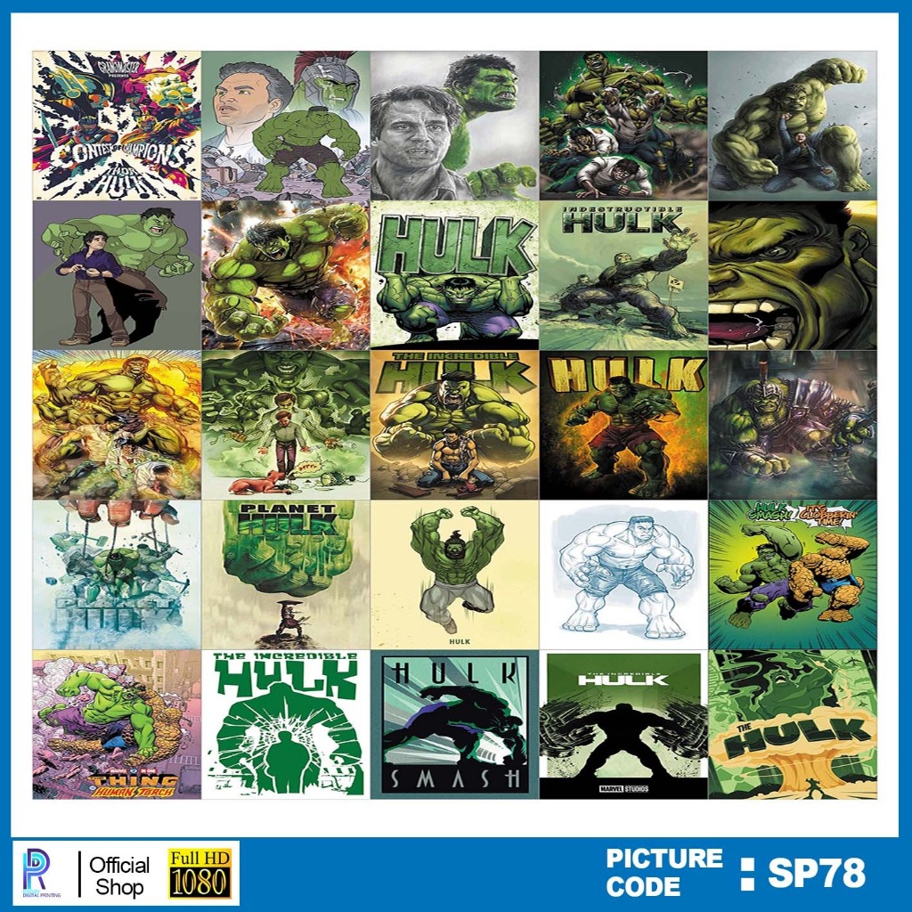 

STIKER HULK , STICKER HULK , PAKET STIKER HULK PER 25 PCS , KODE SP78