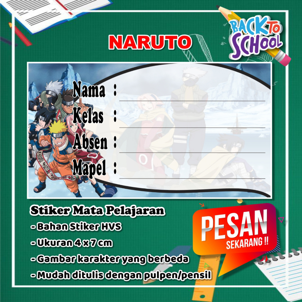 

Stiker mata pelajaran sekolah - sticker mapel - stiker label sekolah