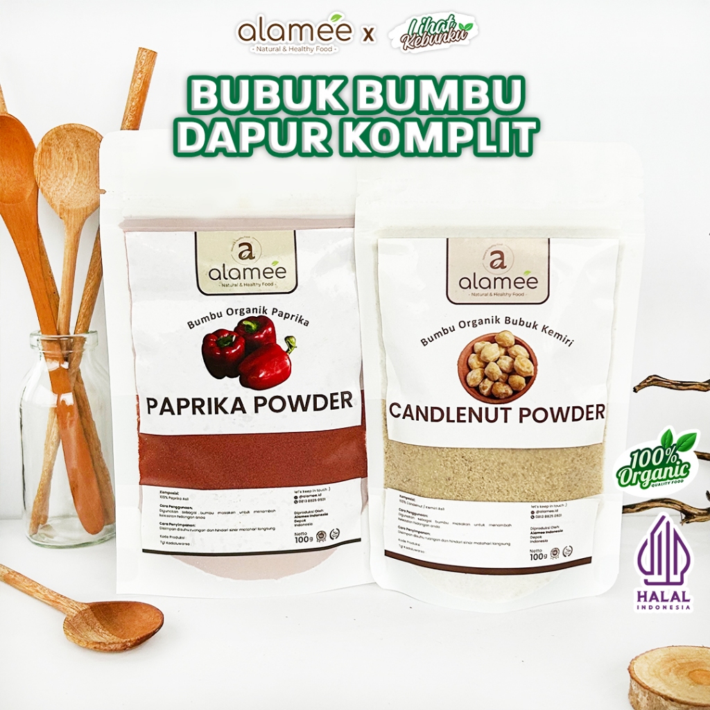 

ALAMEE Bumbu Dapur Bubuk Lengkap 100gr Bawang Putih Bombay Rosemary Oregano Paprika LIHAT KEBUNKU