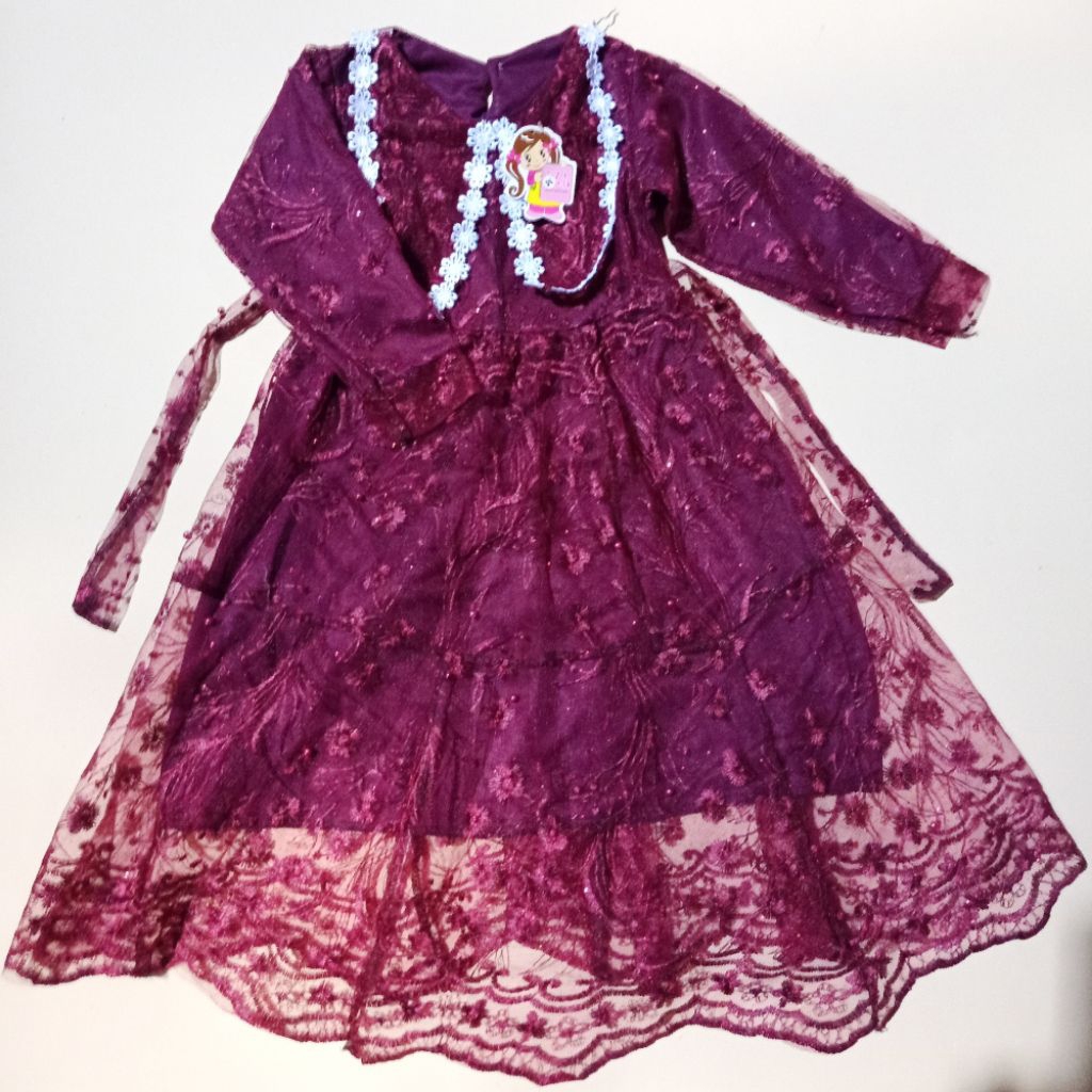 Gamis Brukat Anak Perempuan 2-12 Tahun