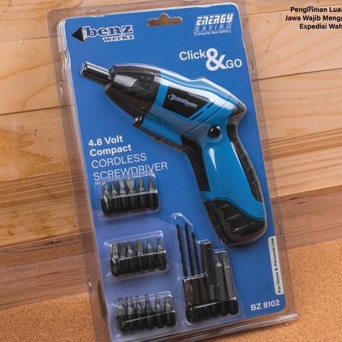 Hitachi Tools - Mesin Bor Obeng Baterai Mini 4.8V Set 23 Pcs / Cordless Screwdriver