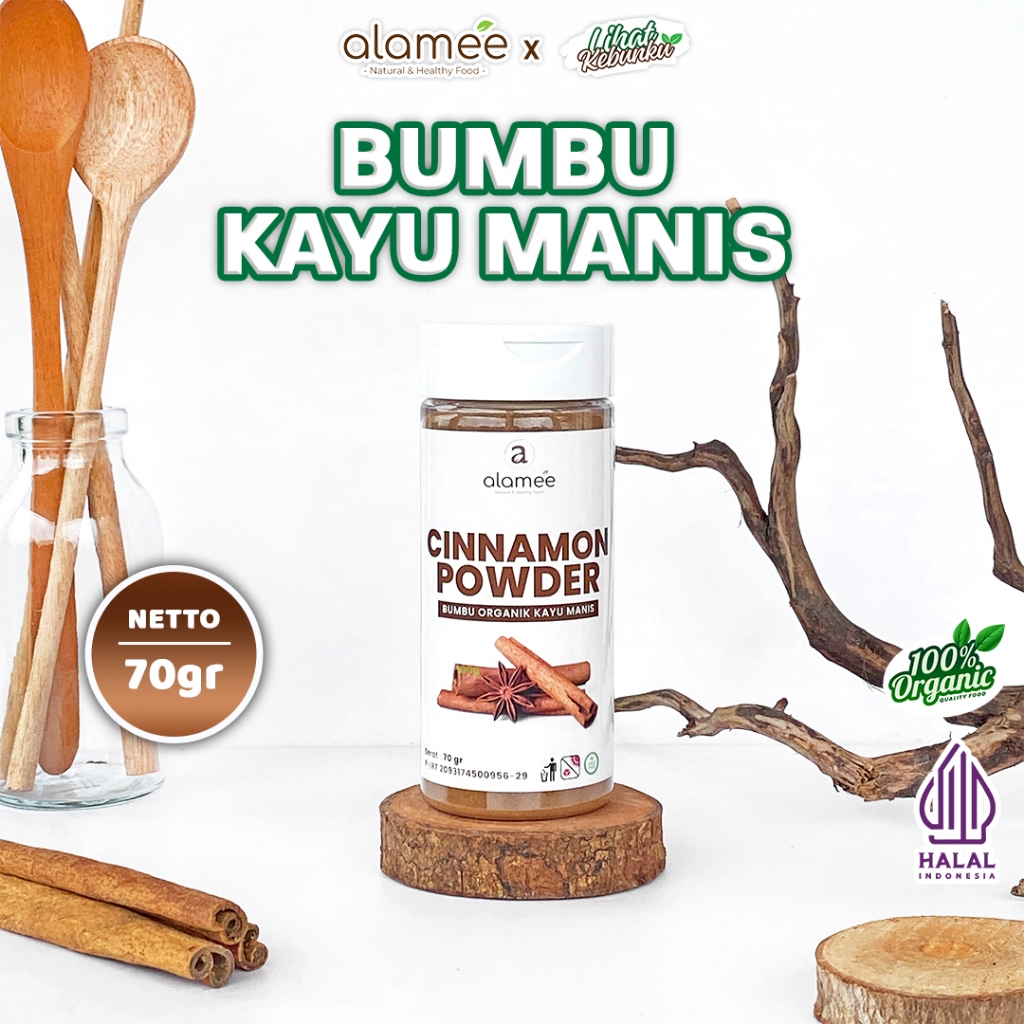 

ALAMEE Kayu Manis Bubuk Cinnamon Powder kayumanis Murni Asli Bumbu Organik Tabur 70gr LIHAT KEBUNKU