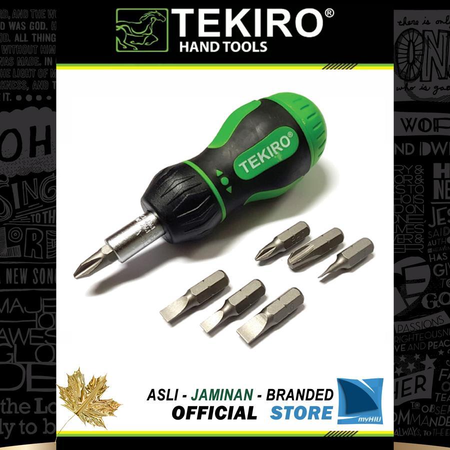 TEKIRO OBENG RATCHET SET 7 IN 1 STUBBY /OBENG RATCHET TEKIRO