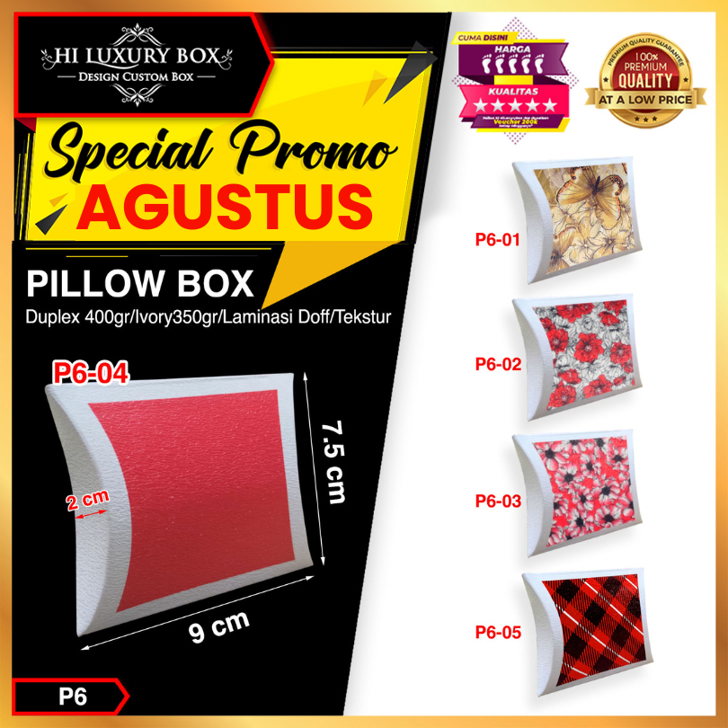 

Pillow Box - Gift Box Anak - Kotak Souvenir Kado Ulang Tahun Anak - P6