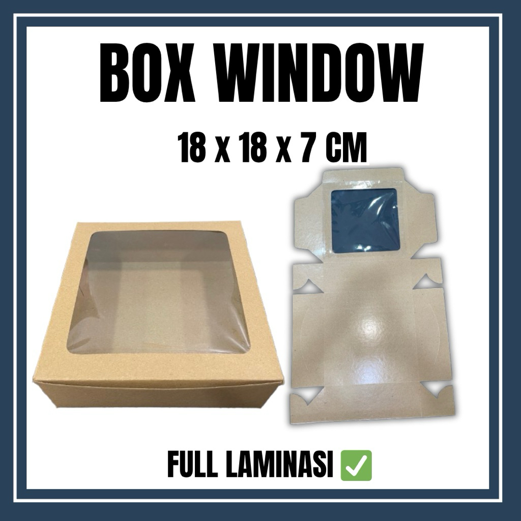 KEMASAN MAKANAN 18 X 7 WINDOW - KOTAK MAKANAN SEKALI PAKAI - KEMASAN MAKANAN - KOTAK HANTARAN - KOTA