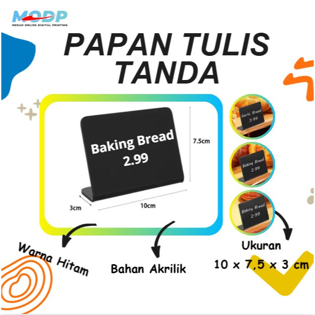 

Mini Chalkboard Stand Papan Tulis Mini - Blackboard Papan Tulis Kapur Mini Akrilik