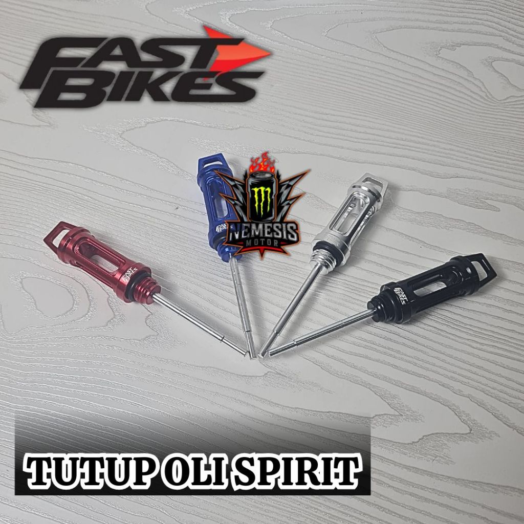 Tutup Oli Jarum Panjang Spirit CNC Variasi Fast Bikes Universal Beat Vario Scoopy PCX Nmax Supra Vix