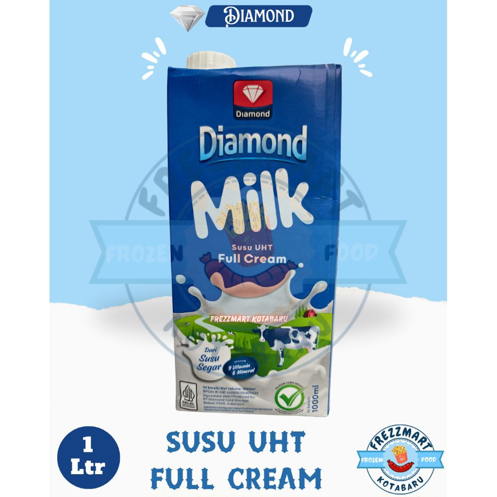 

Diamond Milk Full Cream 1 Liter UHT Frezzmart Kotabaru