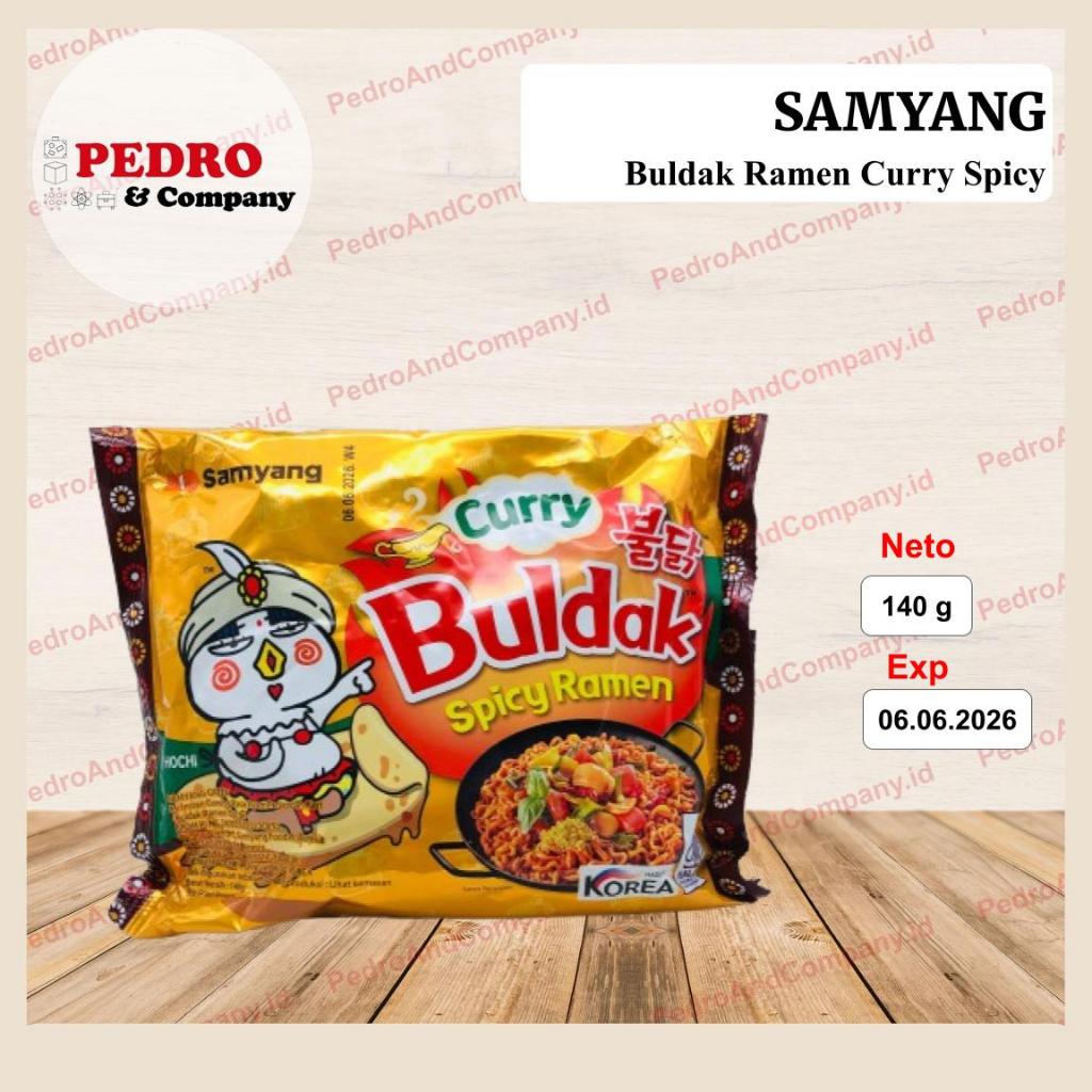 

Samyang Buldak Ramen Curry Spicy 140 gram ssamyang green mi korea pedas instant noodle