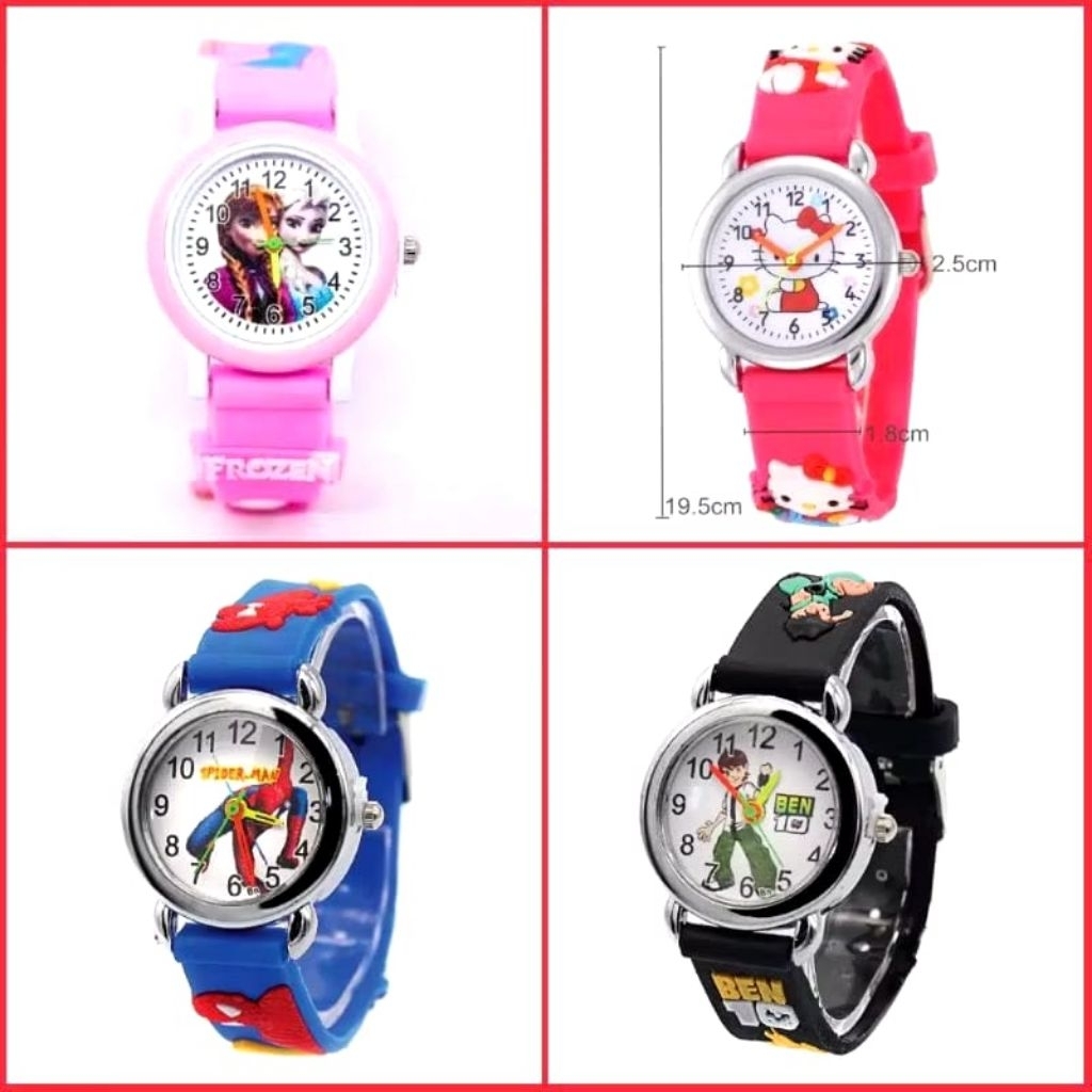JAM TANGAN ANAK KARAKTER FANCY RANDOM CEWEK COWOK ORIGINAL / JAM TANGAN ANAK PEREMPUAN / JAM TANGAN 