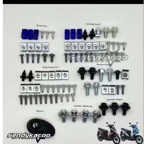 BAUT full set Honda beat ECO baud baut set lengkap baut motor motor beat