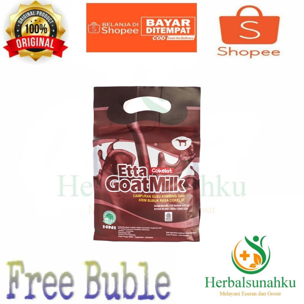 

Susu Etta Goat Milk Coklat | Susu Etawa HNI | Susu Kambing Bubuk Coklat