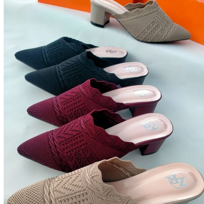 SEPATU BAPAU RAJUT IMPOR  SOL NONSLIP ANTI SLIP TINGGI HAK 5CM