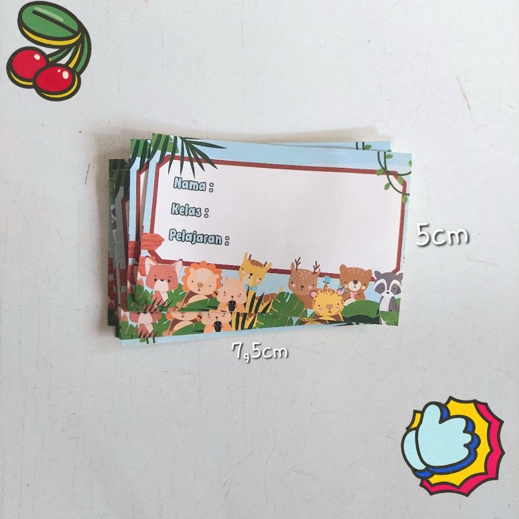 

(5pcs + free 1pcs) sticker label buku sekolah anak stiker nama buku