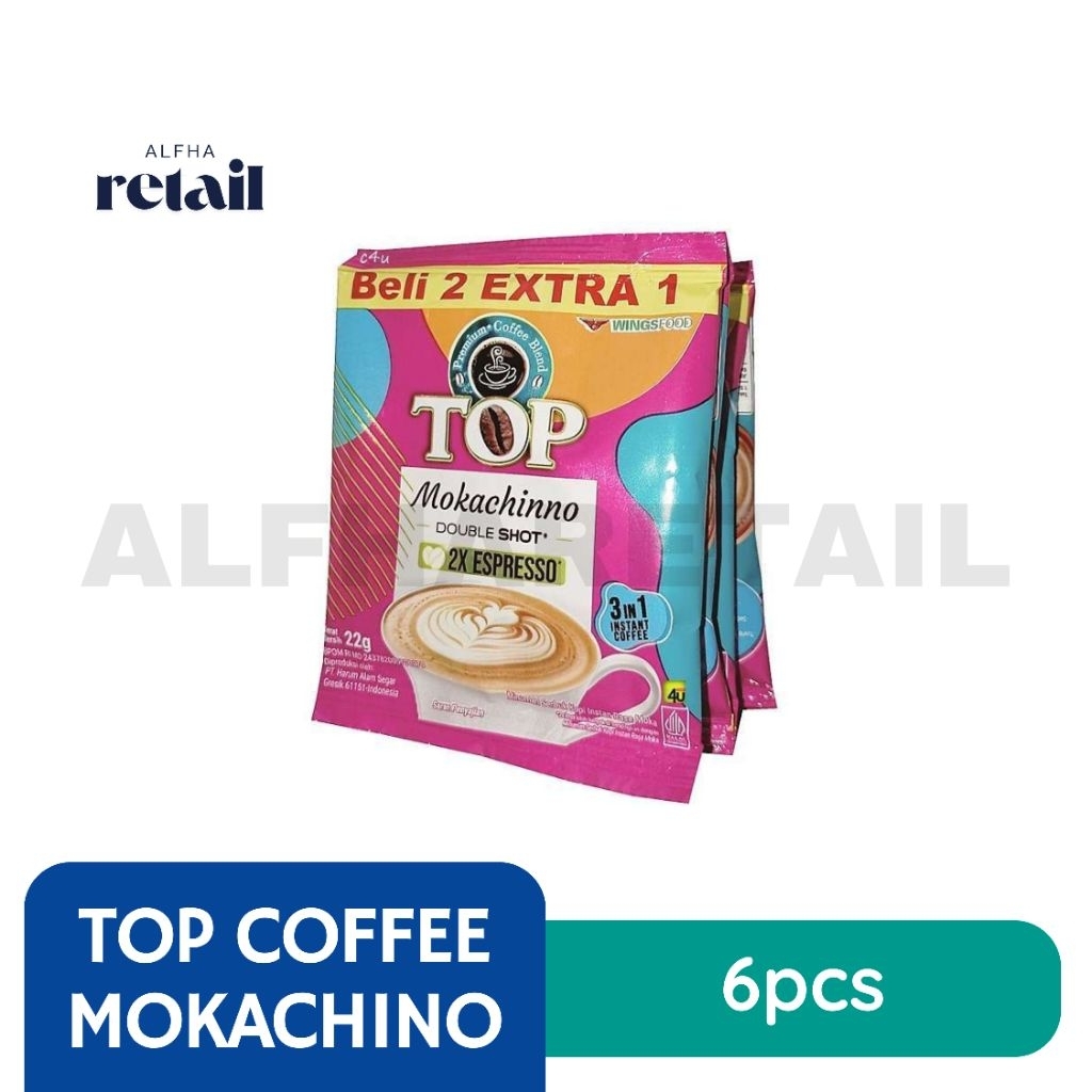 

TOP COFFEE Kopi Instan Varian Mokachino | Double Shot & 2x Espreso