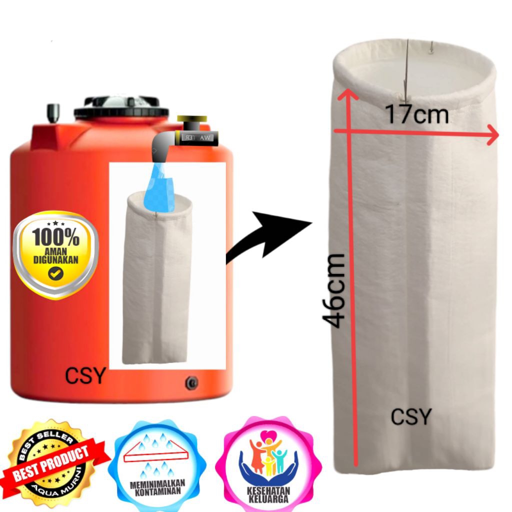 Saringan air Toren saringan air tandon 46cm x 17cm 09 Filter air Toren filter air tandon