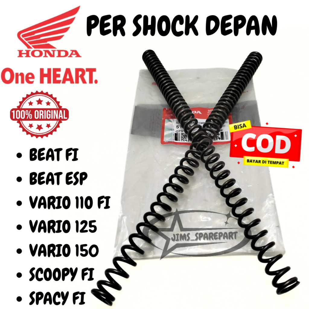 PER SHOCK DEPAN HONDA KZL BEAT FI ESP VARIO 110 125 150 SCOOPY SPACY KUALITAS ASLI AHM ORI HGP