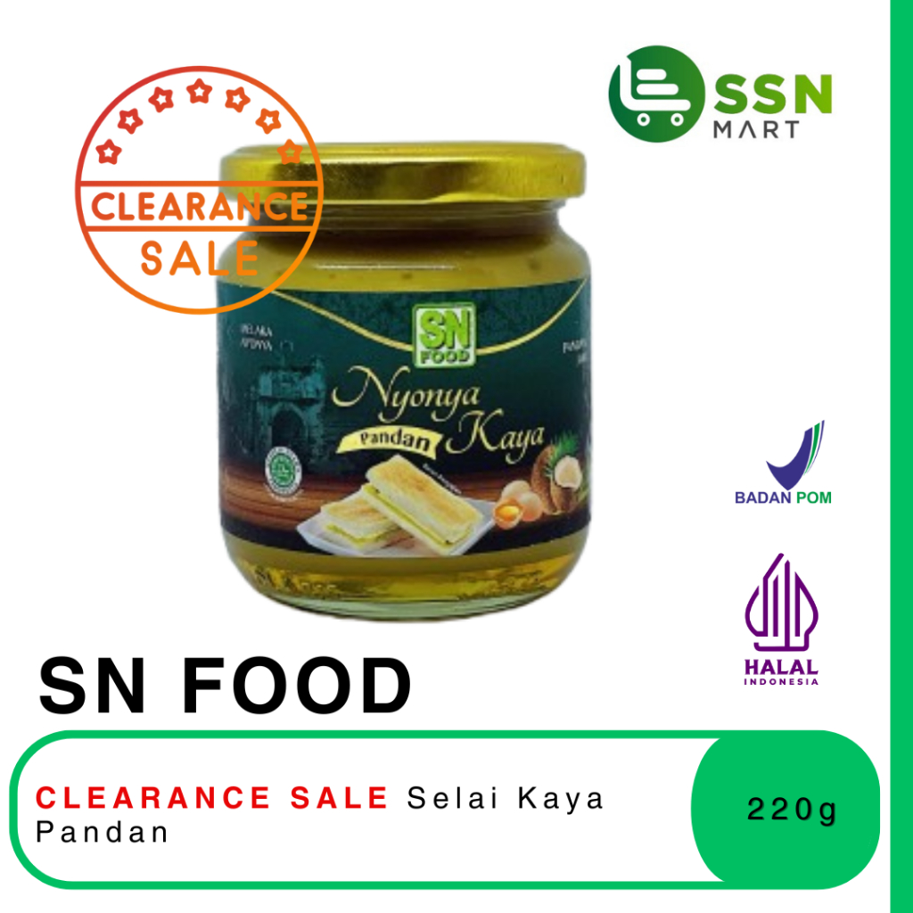 

CLEARANCE SALE SSNMart SN Food Selai Kaya PANDAN K 220g