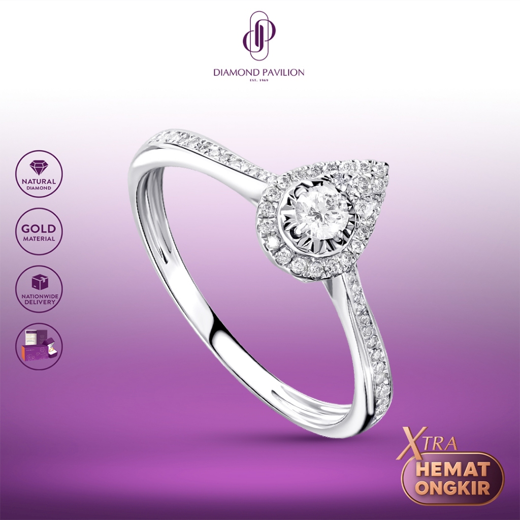 Diamond Pavilion Cincin Emas Batu Berlian Quella Ring