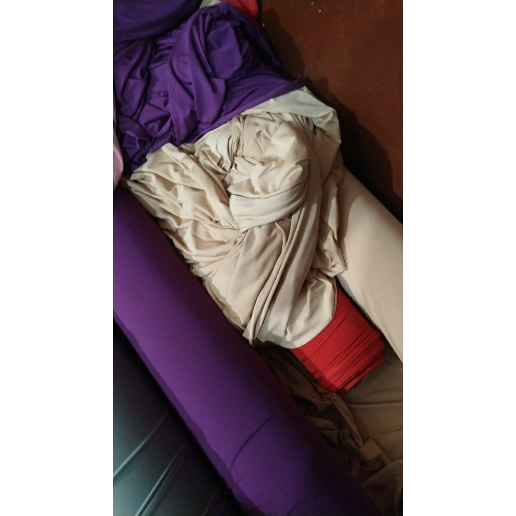 kain jersey spandek 1 roll isi 25 kilogram lebar 165 cm