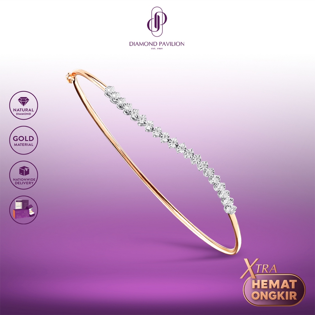 Diamond Pavilion Gelang Emas Batu Berlian Zelene Bangle