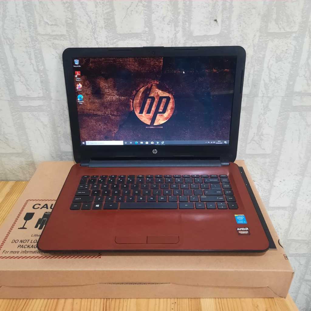 LAPTOP SECOND,Laptop HP 14-am036TX, Core i3-5005U, Gen 5th,Red