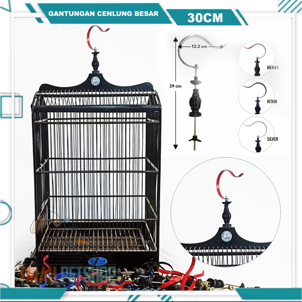 GANTUNGAN CENLUNG BESAR WARNA SEMPATI GANTUNGAN SANGKAR KANDANG MURAI KOTAK LOVEBIRD