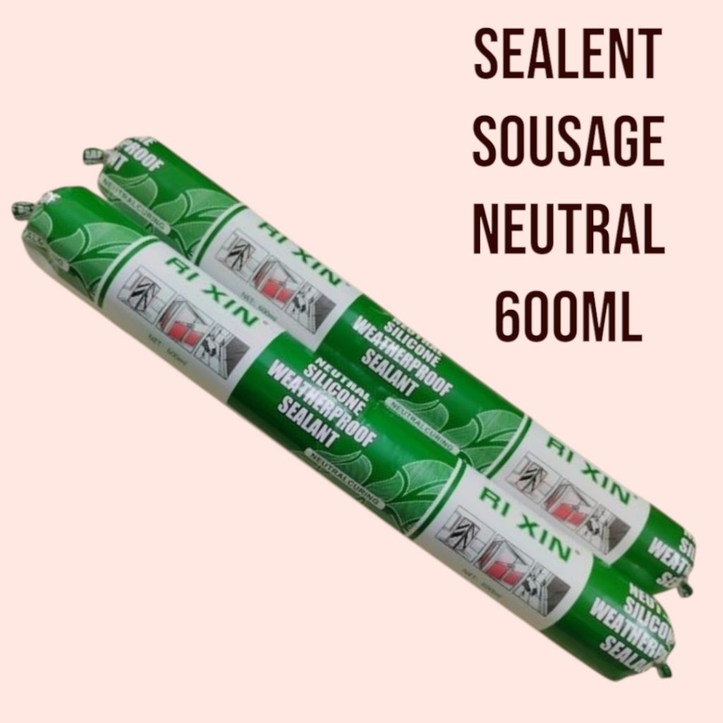 1 dus 20pcs Sealent Sosis/Sausage Neutral  600ml, silent, Sealent Neutral, silent, warna Putih dan H