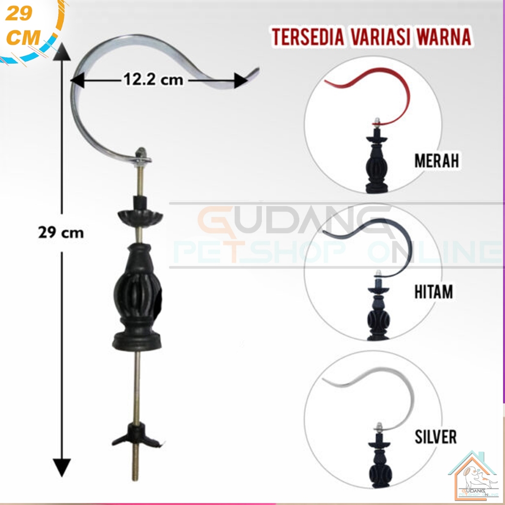 GANTUNGAN CENLUNG BESAR WARNA SEMPATI GANTUNGAN SANGKAR KANDANG MURAI KOTAK LOVEBIRD GPO