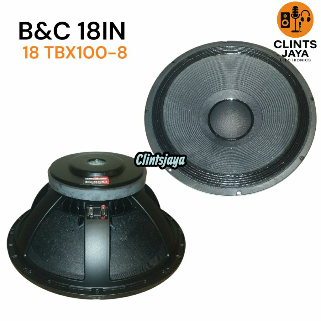 Speaker Komponen B&C 18inch 18TBX100-8 Speker 18in BnC Ori