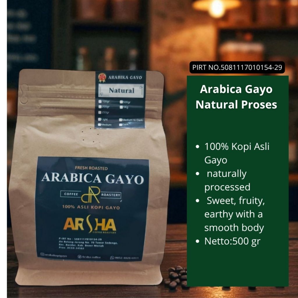 

Arabica Gayo Natural Prosses 500 gr